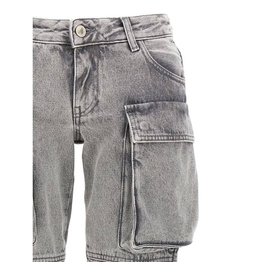 The Attico Gray Cotton Cargo Women's Pants - Picture 3 of 4